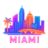 Miami City Skyline