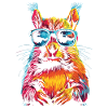 Squirrel with sunglasses rainbow