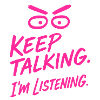 "Keep talking – Ironic statement shirt"