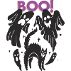 BOO! Ghost Cat Halloween