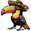 Toucan Bird Comic Funny Sombrero