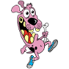 Relay race for a pink dog