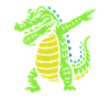 Alligator dabbing - crocodile - gift