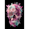 Floral Skull with Butterflies