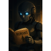 Curious Robot Reading About Humans