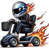 Race mobility scooter blue