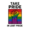 Bold Rainbow Pride Fist Illustration