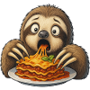 Sloth Lasagna Italian Food Surprise