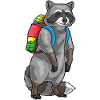 Waschbär Ostern Student