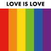LOVE IS LOVE pride flag