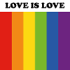 Drapeau LGBT LOVE IS LOVE