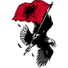 Albanian eagle with flag