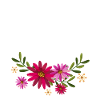 Giraffe With Flowers