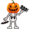 BOO! Pumpkin Skeleton – Funny Halloween Spook