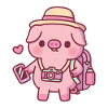 Cute Little Piggy Vacation Travel
