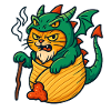 Dragon cat in fantasy design