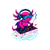 DJ Axolotl with Cyberpunk Vibe
