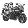 Moto 76 Forever White Black