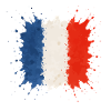 France Flag Blobs