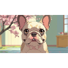 Cute Bulldog in Animated Style