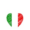 I love Italy, flag of Italy