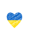 J’aime l’Ukraine, drapeau ukrainien