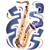 Saxophone With Musical Notes