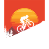 Mountain Biker Sunset Silhouette