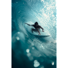 Surfer fährt das perfekte Fass