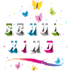 Schulkind mit Schmetterlingen