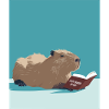 Capybara Reading – Funny Booktok Design 