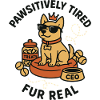 Dogboss with sunglasses and crown