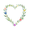 Flower power heart boho, personalizable