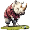Rhinos Golfer / Golf Rhino