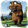 Golfer Groundhog