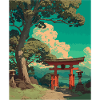 Ruhige japanische Torii-Tor-Landschaft