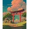 Serene Japan Torii Gateway Scene