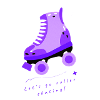 Expressive purple roller skate design