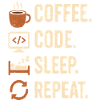 Geek-Coder-Routine – Kaffee, Code, Schlaf, mehr