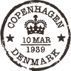 Vintage København Danmark Postmark Design
