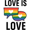 Rainbow Love Speech Bubbles