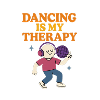 Dancing Is My Therapy Retro Design