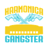 Funny Harmonica Player Gangster Harmonica
