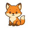 Cute fox bear children's design