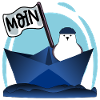 PAPIERBOOT MOIN PAPIERSCHIFF MÖWE