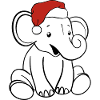 Éléphant Bébé Noël