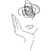 Head chaos line art