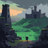 Castle hills at sunset