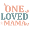One Loved Mama Retro Butterfly Design