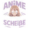 Anime-Mädchen mit humorvollem Spruch